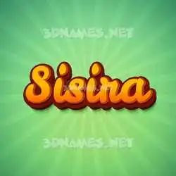 sisira in Green Rays style - 3D name wallpaper