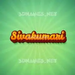 sivakumari in Green Rays style - 3D name wallpaper