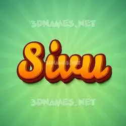 sivu in Green Rays style - 3D name wallpaper