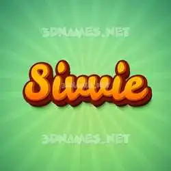 sivvie in Green Rays style - 3D name wallpaper