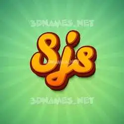 sjs in Green Rays style - 3D name wallpaper