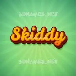 skiddy in Green Rays style - 3D name wallpaper