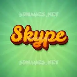 skype in Green Rays style - 3D name wallpaper