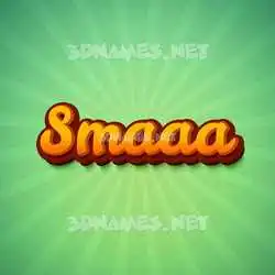 smaaa in Green Rays style - 3D name wallpaper