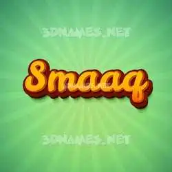 smaaq in Green Rays style - 3D name wallpaper