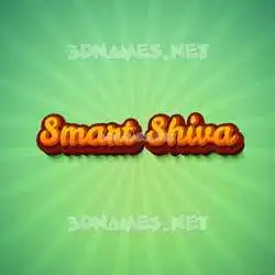 smart shiva in Green Rays style - 3D name wallpaper