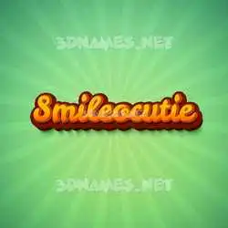 smileocutie in Green Rays style - 3D name wallpaper