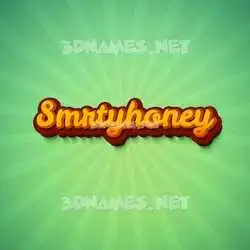 smrtyhoney in Green Rays style - 3D name wallpaper