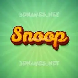 snoop in Green Rays style - 3D name wallpaper