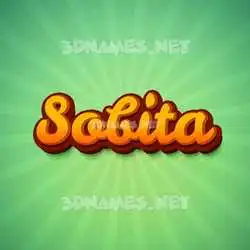 sobita in Green Rays style - 3D name wallpaper