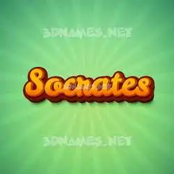 socrates in Green Rays style - 3D name wallpaper