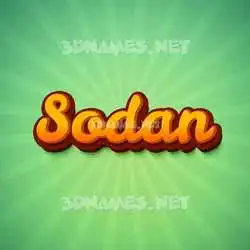 sodan in Green Rays style - 3D name wallpaper