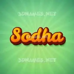 sodha in Green Rays style - 3D name wallpaper