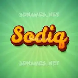sodiq in Green Rays style - 3D name wallpaper