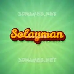 solayman in Green Rays style - 3D name wallpaper