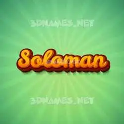 soloman in Green Rays style - 3D name wallpaper