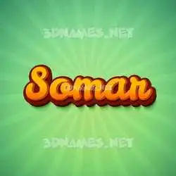 somar in Green Rays style - 3D name wallpaper