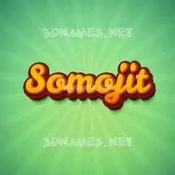 somojit in Green Rays style - 3D name wallpaper