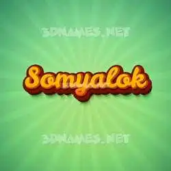 somyalok in Green Rays style - 3D name wallpaper