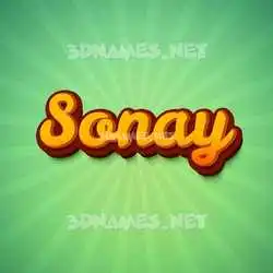 sonay in Green Rays style - 3D name wallpaper