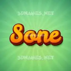 sone in Green Rays style - 3D name wallpaper
