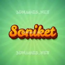 soniket in Green Rays style - 3D name wallpaper