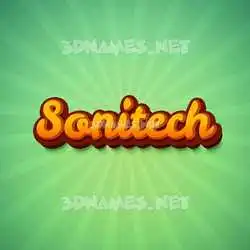 sonitech in Green Rays style - 3D name wallpaper