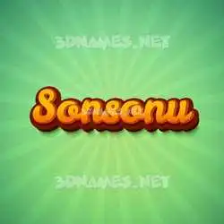 sonsonu in Green Rays style - 3D name wallpaper