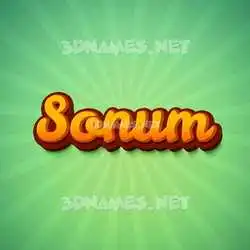 sonum in Green Rays style - 3D name wallpaper