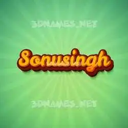 sonusingh in Green Rays style - 3D name wallpaper