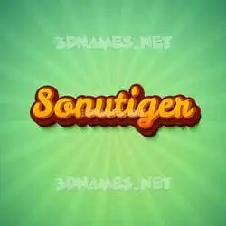 sonutiger in Green Rays style - 3D name wallpaper