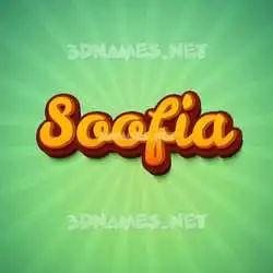 soofia in Green Rays style - 3D name wallpaper