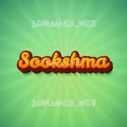 sookshma in Green Rays style - 3D name wallpaper