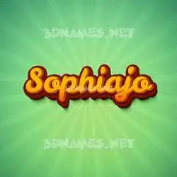 sophiajo in Green Rays style - 3D name wallpaper
