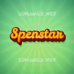 spenstar in Green Rays style - 3D name wallpaper