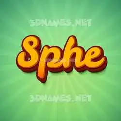 sphe in Green Rays style - 3D name wallpaper