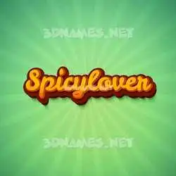 spicylover in Green Rays style - 3D name wallpaper
