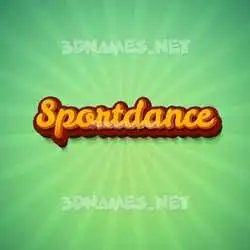 sportdance in Green Rays style - 3D name wallpaper
