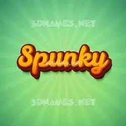 spunky in Green Rays style - 3D name wallpaper