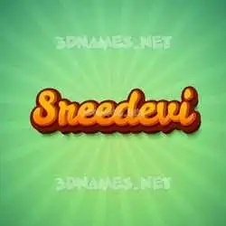 sreedevi in Green Rays style - 3D name wallpaper