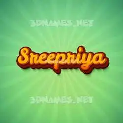 sreepriya in Green Rays style - 3D name wallpaper