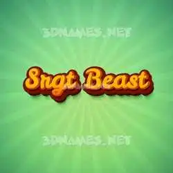 srgt beast in Green Rays style - 3D name wallpaper