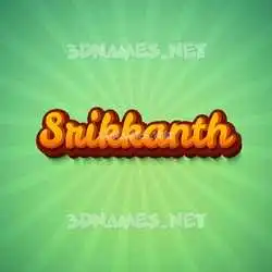 srikkanth in Green Rays style - 3D name wallpaper