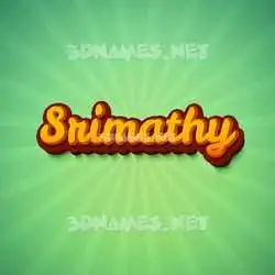 srimathy in Green Rays style - 3D name wallpaper
