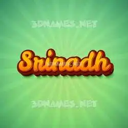 srinadh in Green Rays style - 3D name wallpaper