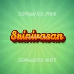 srinivasan in Green Rays style - 3D name wallpaper
