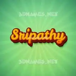 sripathy in Green Rays style - 3D name wallpaper