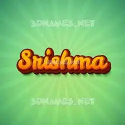 srishma in Green Rays style - 3D name wallpaper