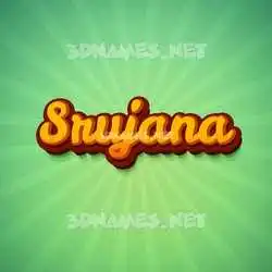 srujana in Green Rays style - 3D name wallpaper