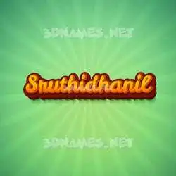 sruthidhanil in Green Rays style - 3D name wallpaper